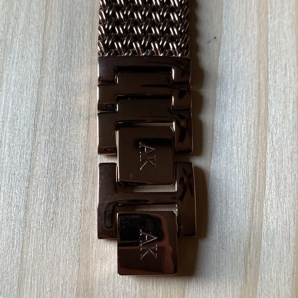 Anne Klein Mother of pearl Watch With Rhinestone Bezel New Battery